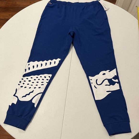Lacoste Other - Lacoste Mens Crocodile Cotton Fleece Blend Loungewear Joggers Size Large Blue